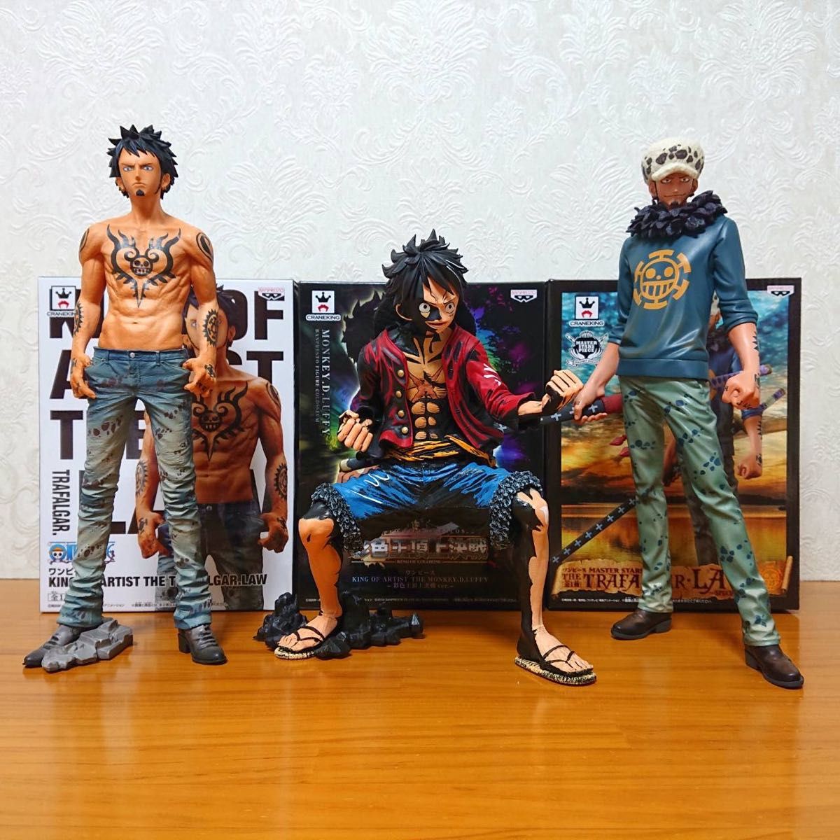 ONE PIECE ワンピース KING OF ARTIST MSP フィギュア 正規品 ルフィ ロー プライズ 3点セット