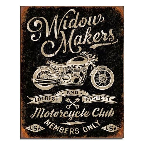 メタルサイン 「Widow Makers Club」 #2076 ブリキ看板 ガレージ アメリカ雑貨 アメリカン雑貨_画像2