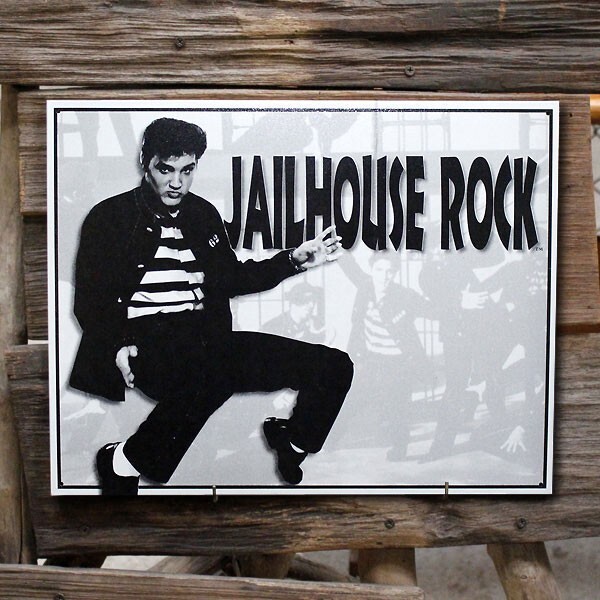 メタルサイン 「エルビスプレスリー Jailhouse Rock」 #878 ブリキ看板 ロック ミュージック アメリカ雑貨 アメ_画像1