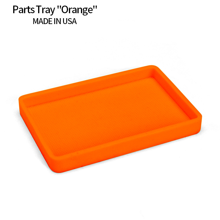 トレー Parts Tray パーツトレイ オレンジ W15×D10×H1.6cm 耐熱シリコーンゴム 収納 入れ物 アメリカ製_画像1