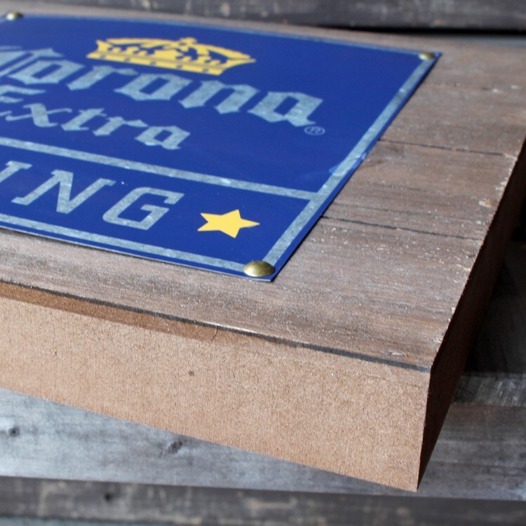 看板 木製 コロナエクストラ ウッドボックスサイン BOXING #213690 ブリキ看板 縦30.2×横35.5×厚さ4cm_画像7