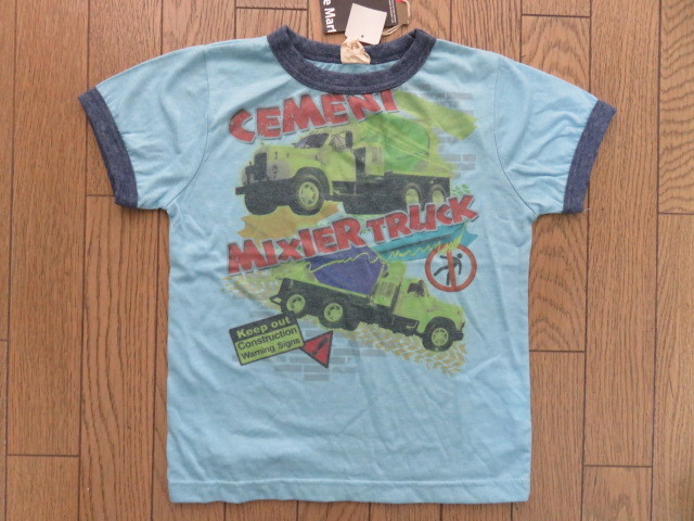 【新品】Blue Mart車柄半袖Tシャツ　１３０　ブルー_画像1