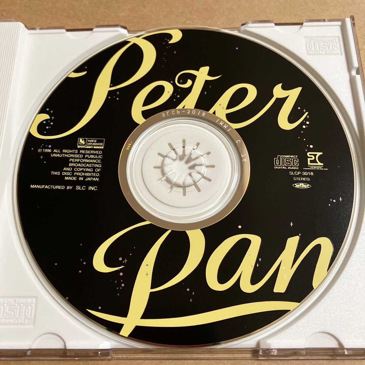 CD ピーター・パン・ベスト・セレクション SLCP3018 THE MUSICAL ADVENTURE OF PETER PAN ケーススレ_画像3