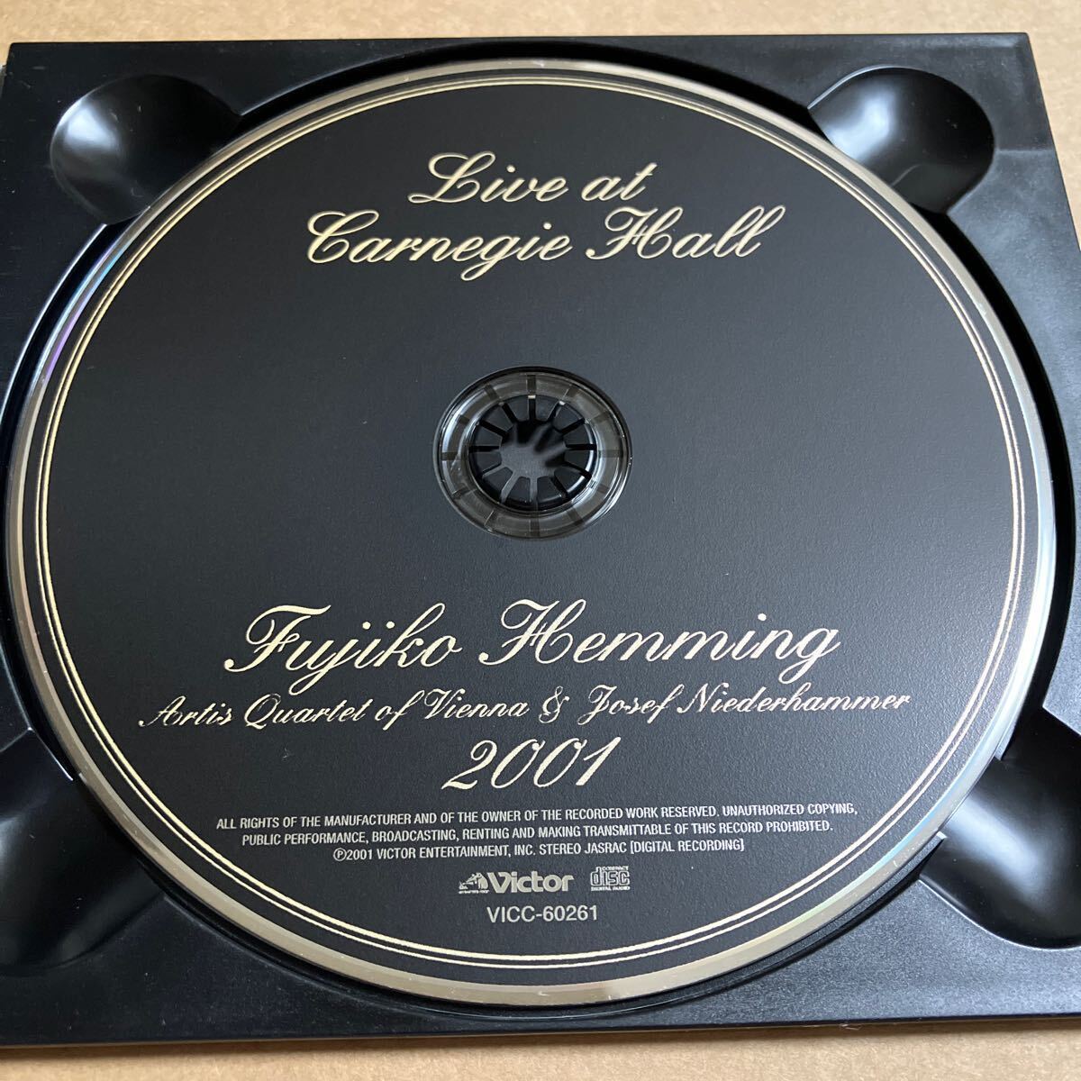 CD フジ子・ヘミング / カーネギー・ホール・ライヴ VICC60261 LIVE AT CARNEGIE HALL / FUJIKO HEMMING 2001 帯無し_画像3