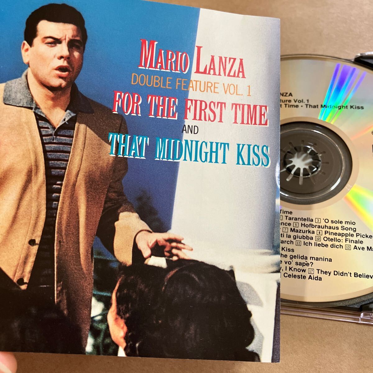 CD MARIO LANZA / DOUBLE FEATURE VOL.1 FOR THE FIRST TIME & THAT MIDNIGHT KISS 60516-2RG マリオ・ランザ ジャケットツメ跡_画像4