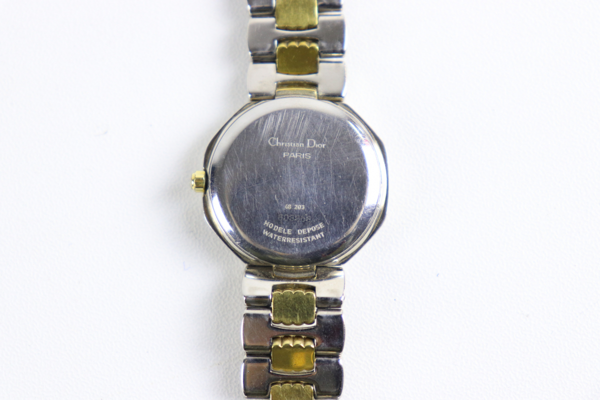 Christian Dior 48 203 QUARTZ クリスチャン ディオール クォーツ レディース 腕時計 オクタゴン デイト ブランド腕時計 010JSOJO32_画像3