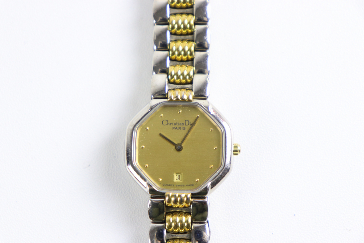 Christian Dior 48 203 QUARTZ クリスチャン ディオール クォーツ レディース 腕時計 オクタゴン デイト ブランド腕時計 010JSOJO32_画像2