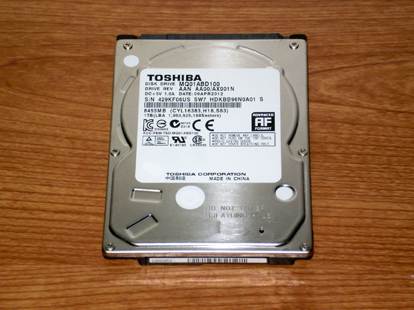 ★ 1TB ★ TOSHIBA 【 MQ01ABD100 】 良品 ★UYT_写真は流用（見た目はほぼ同じです）