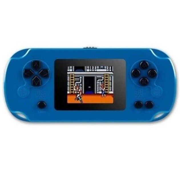 ポータブルゲーム機 128種類のゲーム内蔵 電池式 ブルー