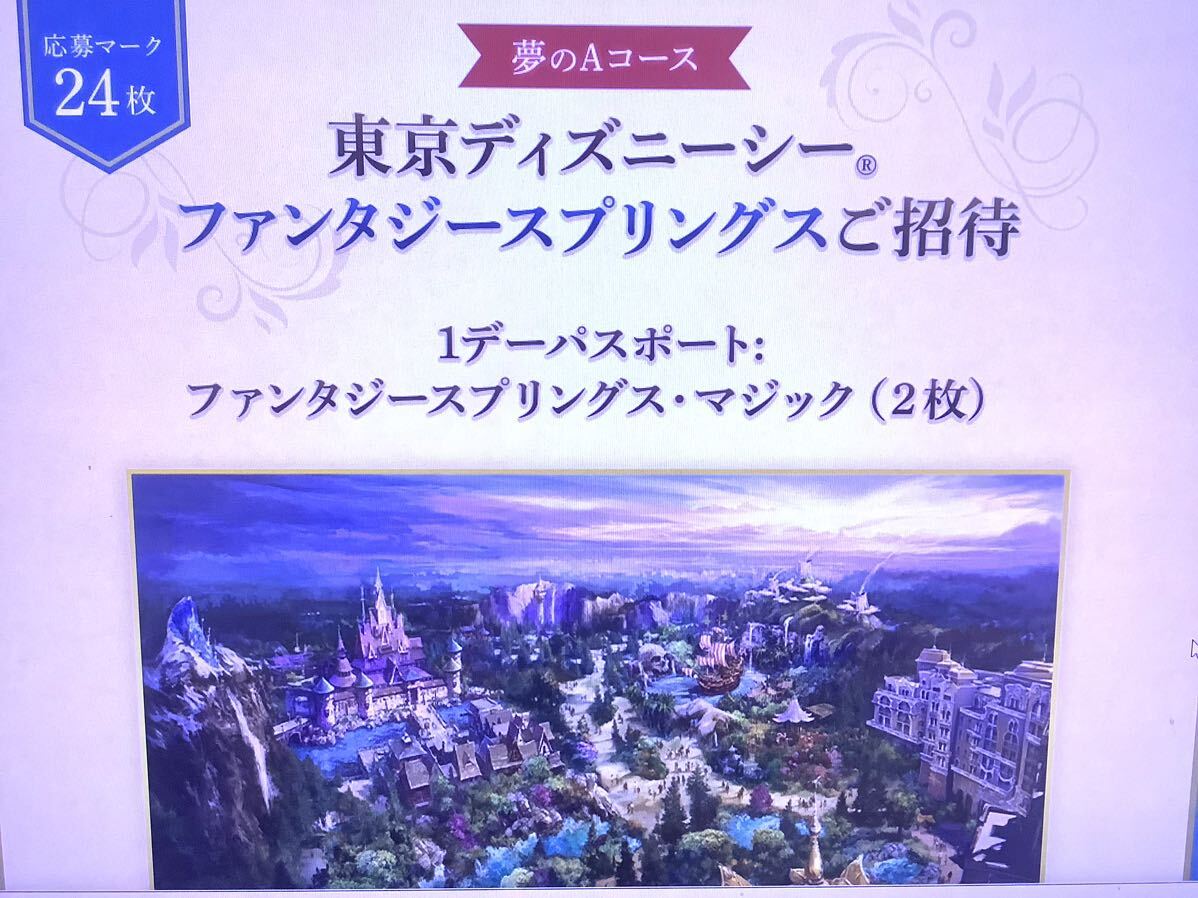 ★即決★２４枚 応募 明治 ブルガリアヨーグルト 夢と魔法のキャンペーン ファンタジースプリングス・マジック 2枚当たる 応募マーク 懸賞_画像3