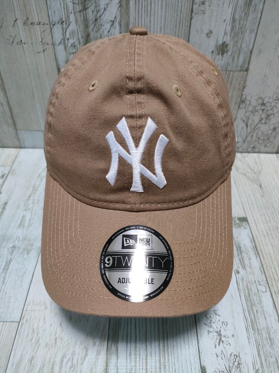 NEW ERA 9TWENTY ヤンキース ベージュ キャップ ニューエラ