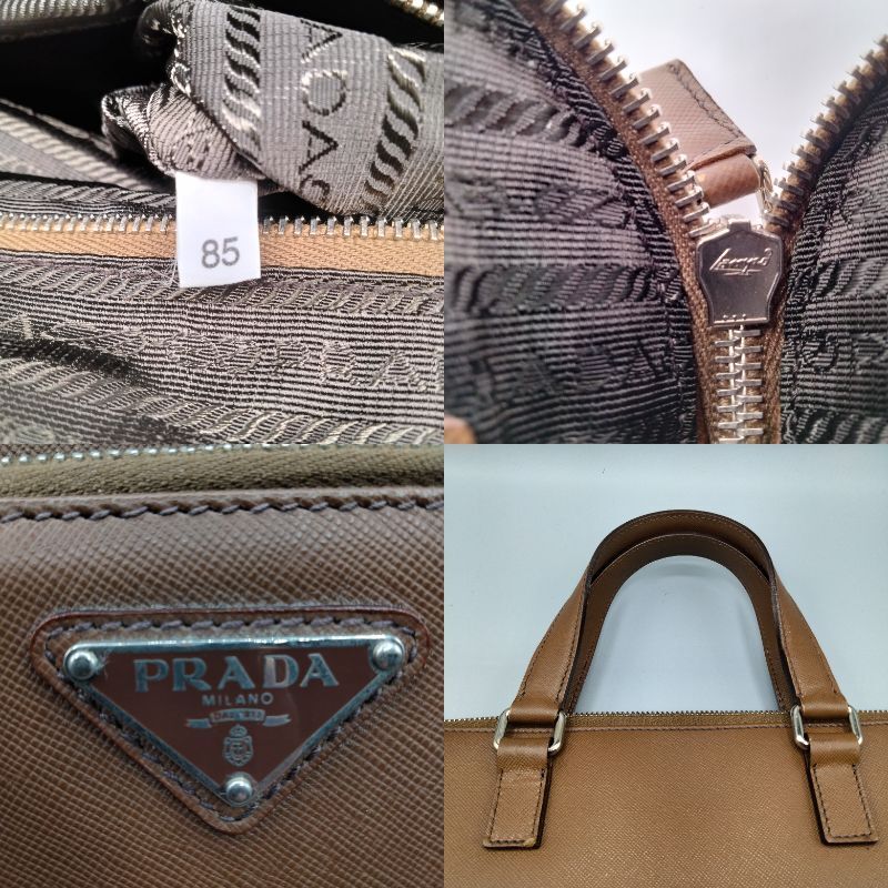 【1円 超絶おススメ鞄】PRADA プラダ レザー サフィアーノ レザー ブリーフバッグ ビジネス メンズ 定価32万 通勤 三角ロゴ■15の画像9