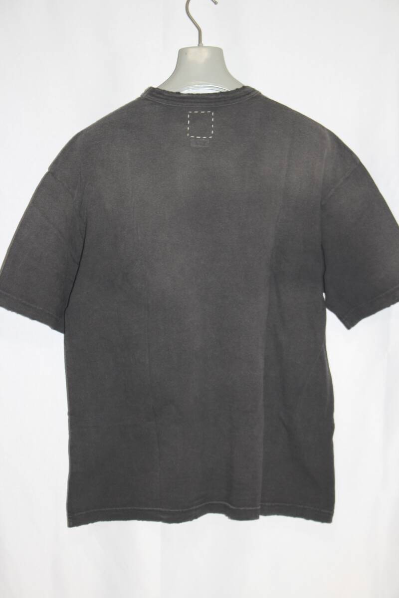 visvim 23SS JUMBO TEE S/S CRASH BLACK 4 ビズビム クラッシュダメージ加工 クルーネック半袖ポケットジャンボＴシャツ 黒 オーバーサイズの画像4