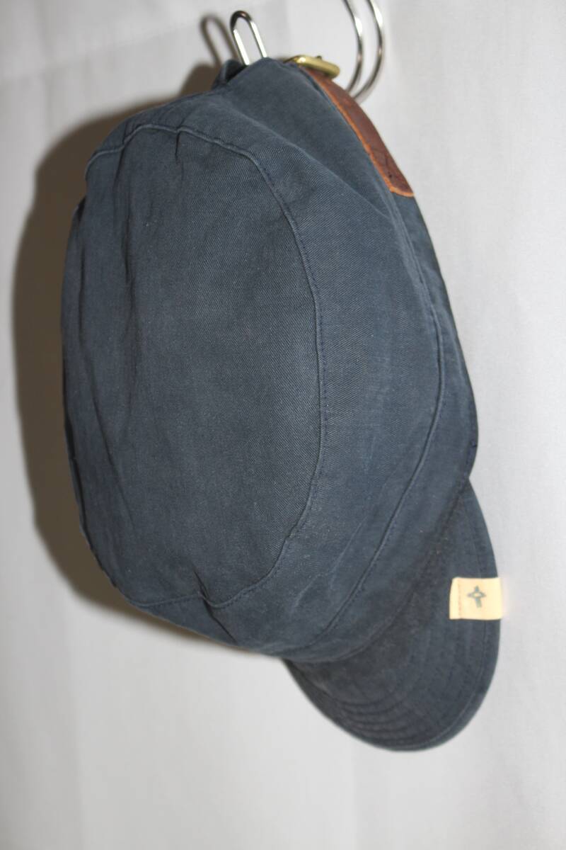 visvim 13SS ENGINEER CAP ビンテージ ビズビム エンジニアキャップ ワークキャップ ネイビー 中古美品_画像1