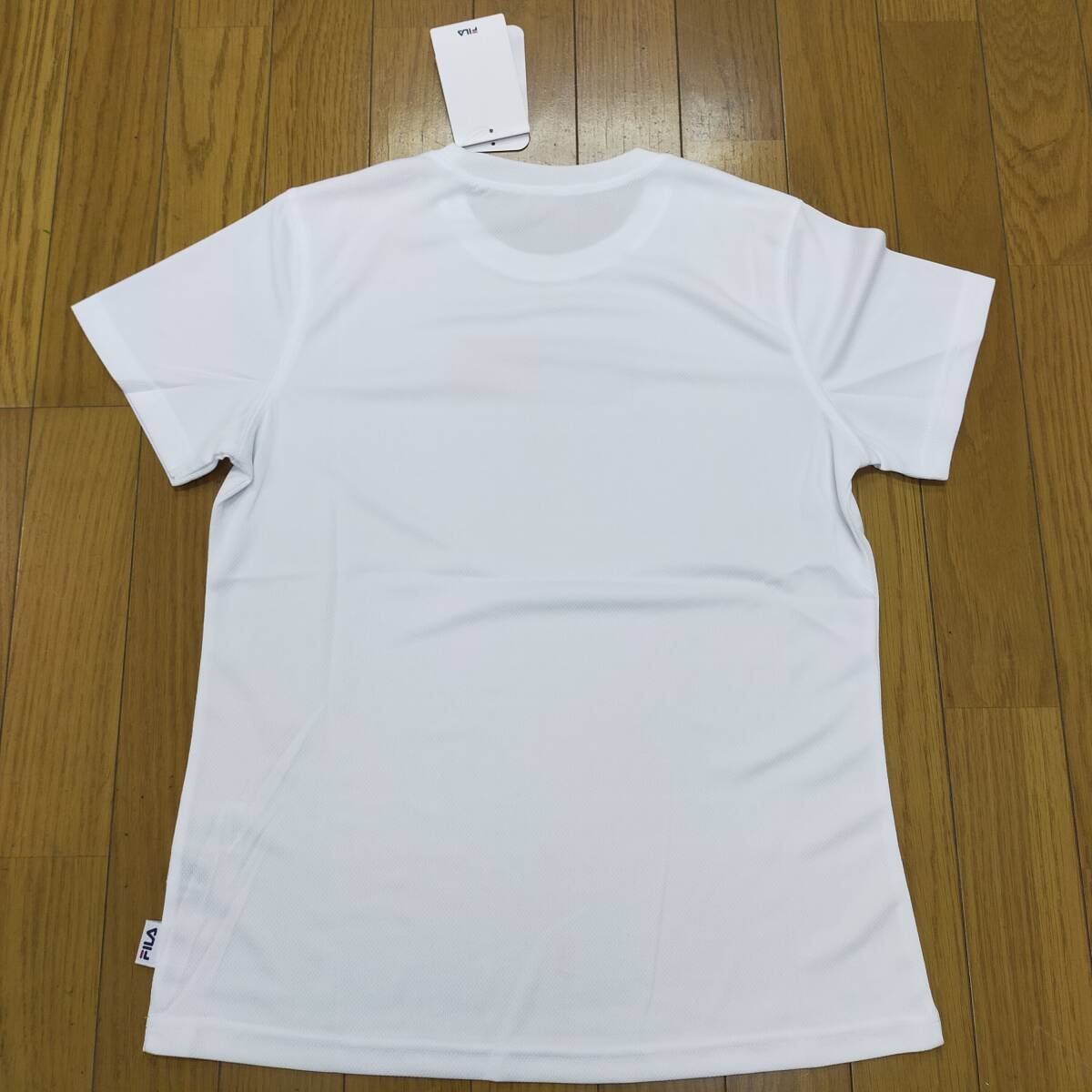 FILA フィラ 半袖 レディース M ホワイト 冷感 UV Tシャツ 吸水 吸熱 速乾 412-655 トレーニング ランニング ジム フィットネス　_画像3