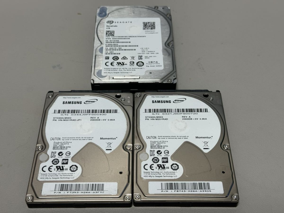 【ジャンク】2.5インチ HDD ハードディスク 容量色々 3個セット D【送料無料】_画像1