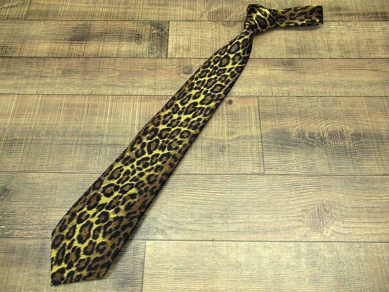 送無 試着のみ未使用 日本製 WACKO MARIA ワコマリア LEOPARD NECKTIE シルク 100% ジャガード織 レオパード柄 大剣 ワイドタイプ ネクタイ_画像6