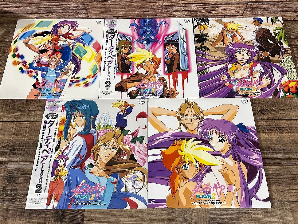 free postage G① LD74 rare records out of production 90s 90 period that time thing obi attaching equipped DIRTY PAIR Dirty Pair FLASH FLASH2 FLASH3 LD laser disk total 14 pieces set 