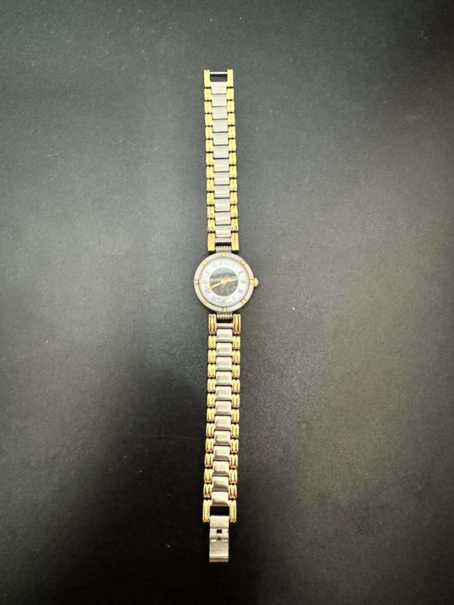La Luneオパール文字盤腕時計 ベルト18kgp ジャンクの画像2
