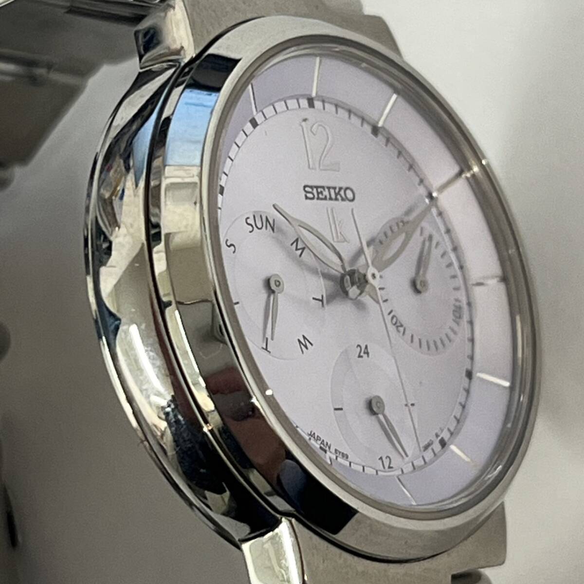 #13916 SEIKO/ルキア/5Y89-0B70/パープル/レディース/腕時計/不動/現状保管品/ジャンクの画像7