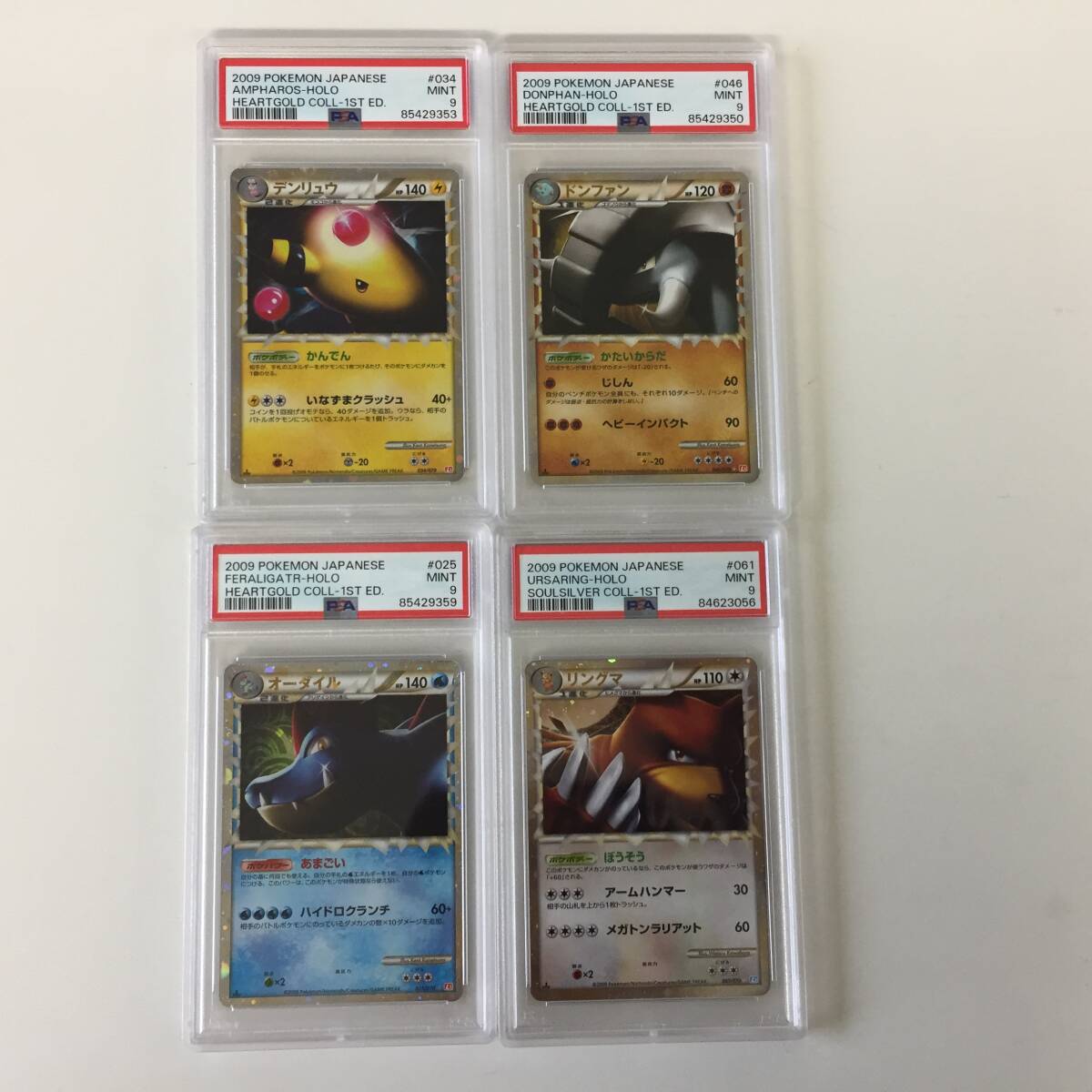 PSA9 ドンファン デンリュウ リングマ オーダイル 4枚セット ポケモンカード トレカ #007_画像1