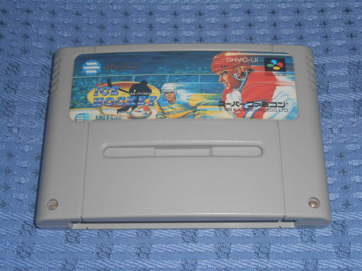 SFC(スーパーファミコン)ソフト USA ICE HOCKEY (ユーエスエー アイスホッケー) ソフトのみ_画像1