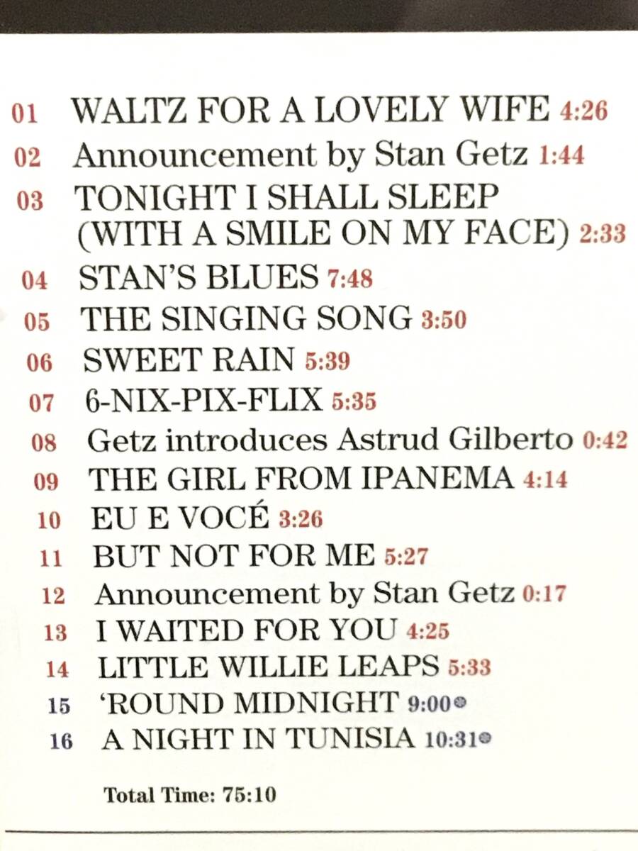 Stan Getz & Guests / Live At Newport 1964 ライブ盤 傑作 輸入盤(EU盤) Gary Burton Gene Cherico Joe Hunt Astrud Gilberto Chet Baker_画像3