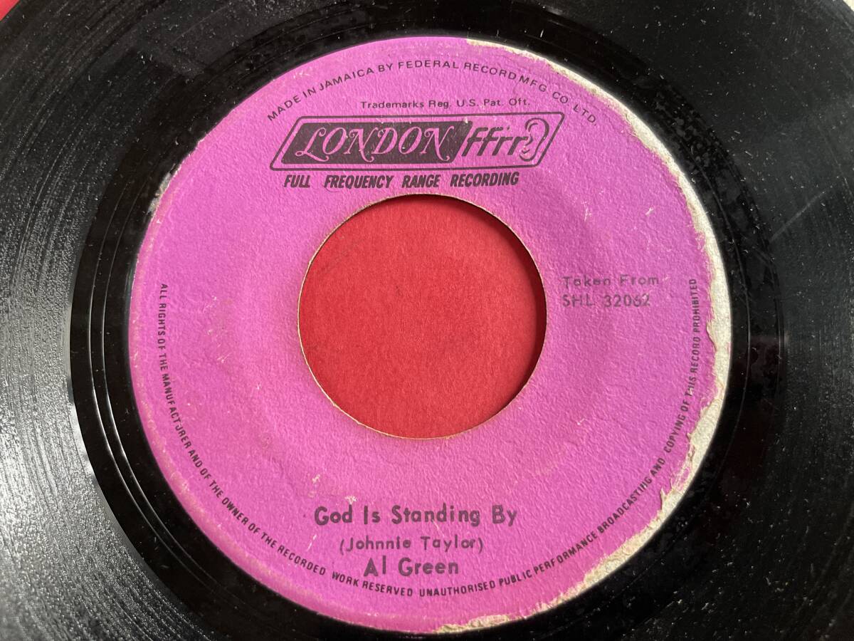 AL GREEN / GOD IS STANDING BY & TIRED OF BEING ALONE JAMAICA SOUL 45 BIG HIT popular record audition 