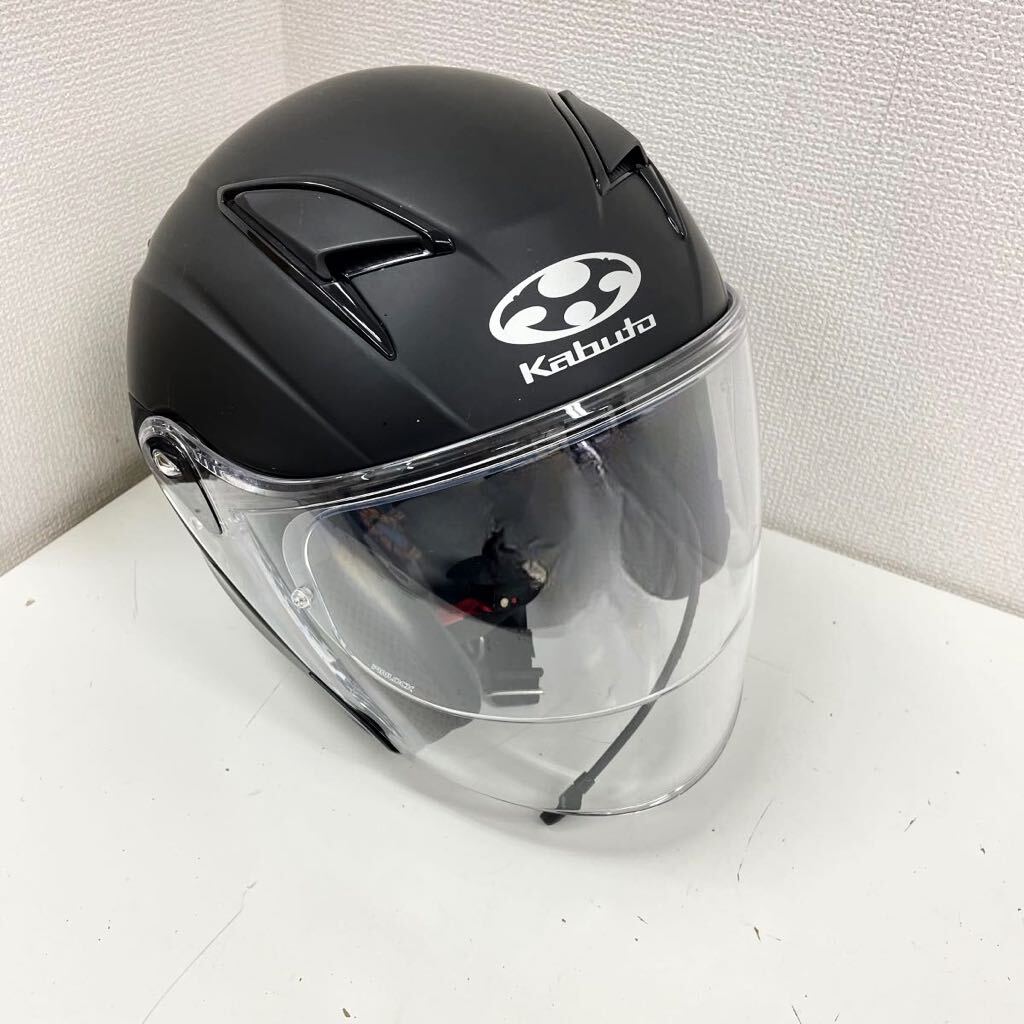 OGK KABUTO EXCEED ジェットヘルメット 2010年製 Mサイズ フラットブラック オージーケーカブト バイク用品 フルフェイスヘルメット _画像1