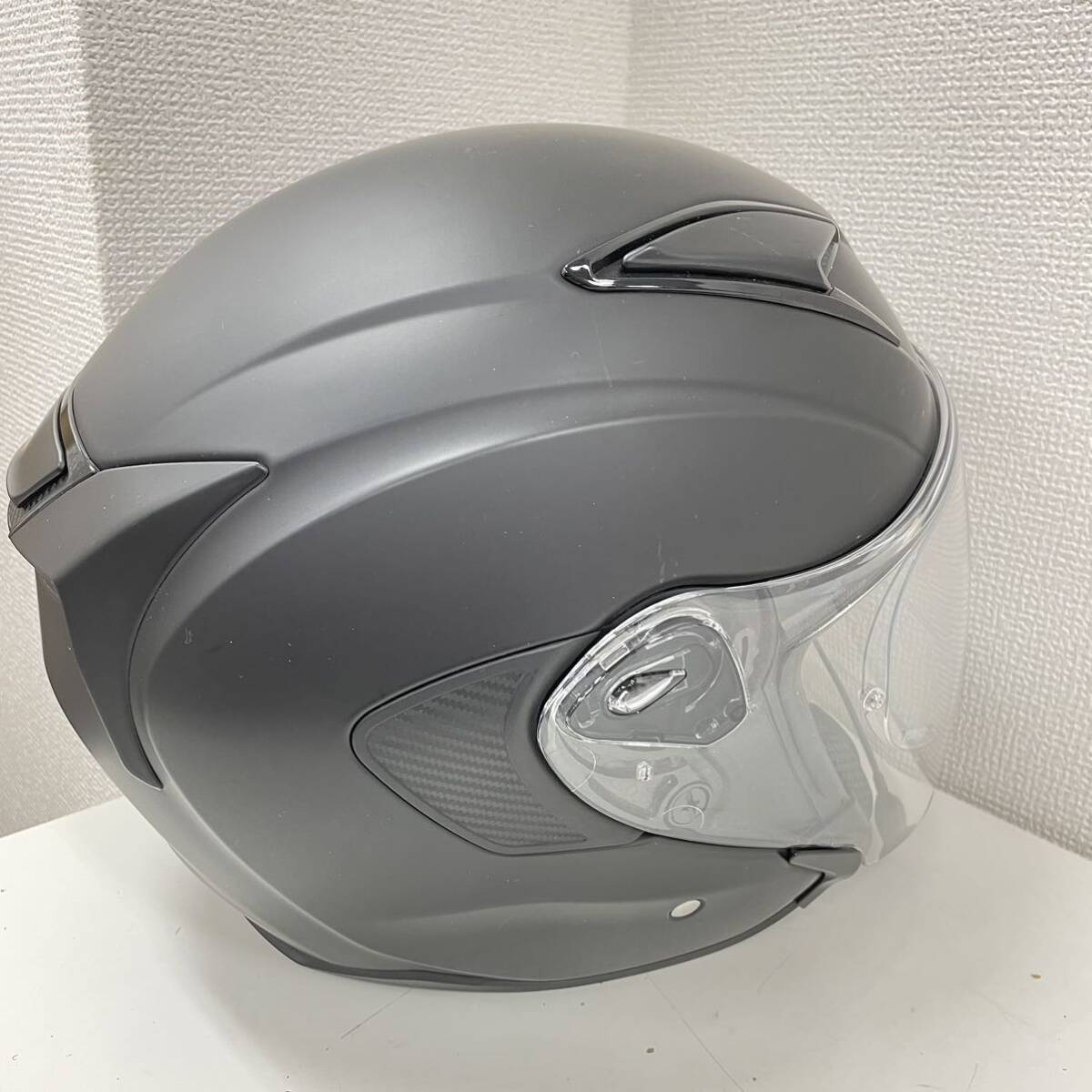 OGK KABUTO EXCEED ジェットヘルメット 2010年製 Mサイズ フラットブラック オージーケーカブト バイク用品 フルフェイスヘルメット _画像2