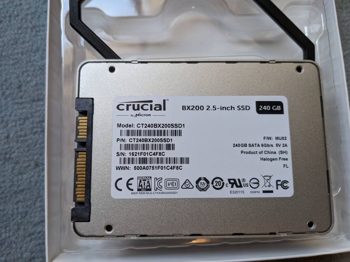 CRUCIAL SSD240GB クルーシャル BX2002.5in の画像3
