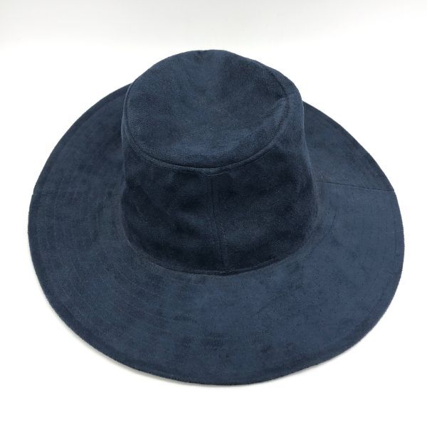 【24449】Ray BEAMS 中折れ ハット ネイビー色 ポリエステル100％ つば広 レイビームス レディース 帽子 ファッション USED 梱包100サイズ_画像3