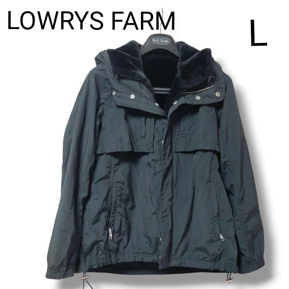 LOWRYS FARM/ローリーズファーム ジャケット ブラック マウンテンパーカーボアベスト　パーカー ジップアップ  ナイロン