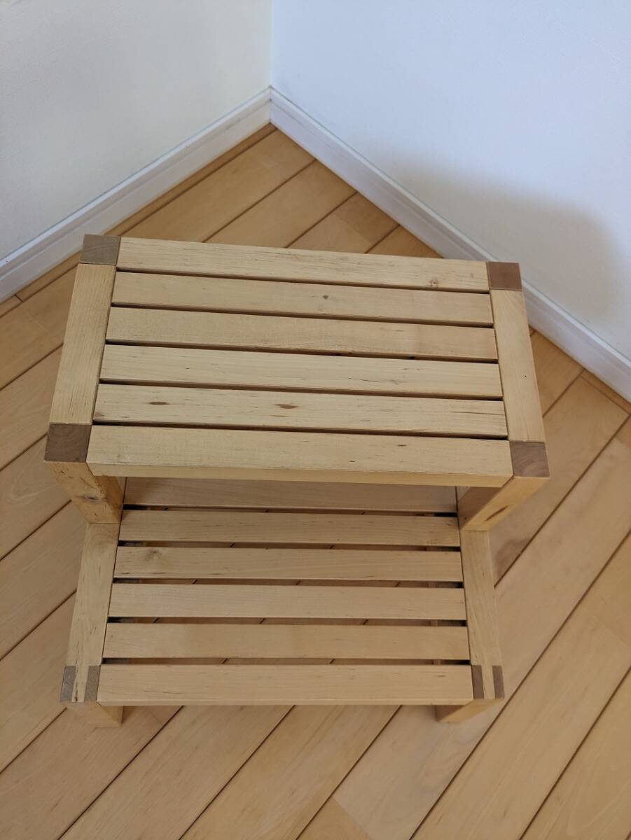 * wooden *2 step step‐ladder / duckboard stepladder lavatory chair step kitchen face washing for children 