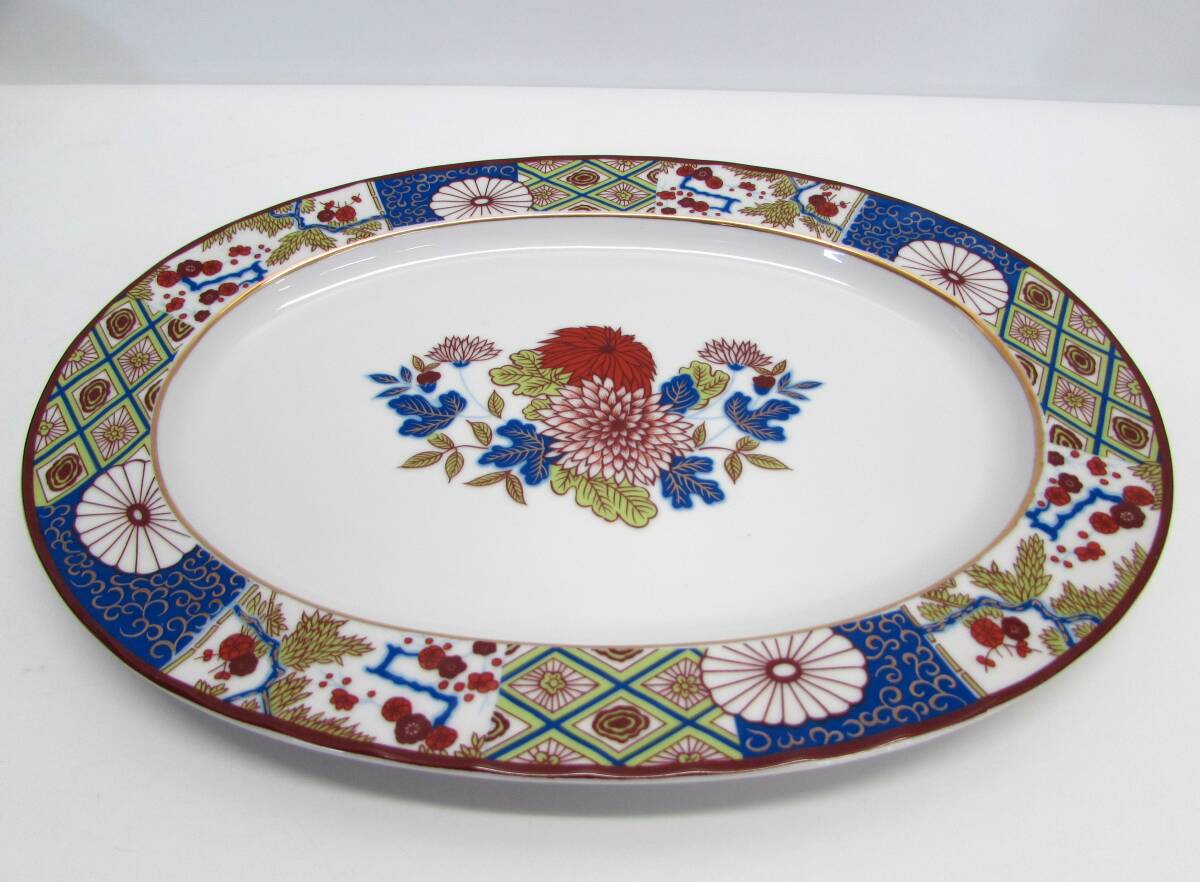 Marukei マルケイ ＭCHINA オーバルプレート 楕円形 大皿 盛皿 平皿 和皿 和食器 陶磁器 短径26㎝ 長径36㎝ 高さ3㎝_画像1