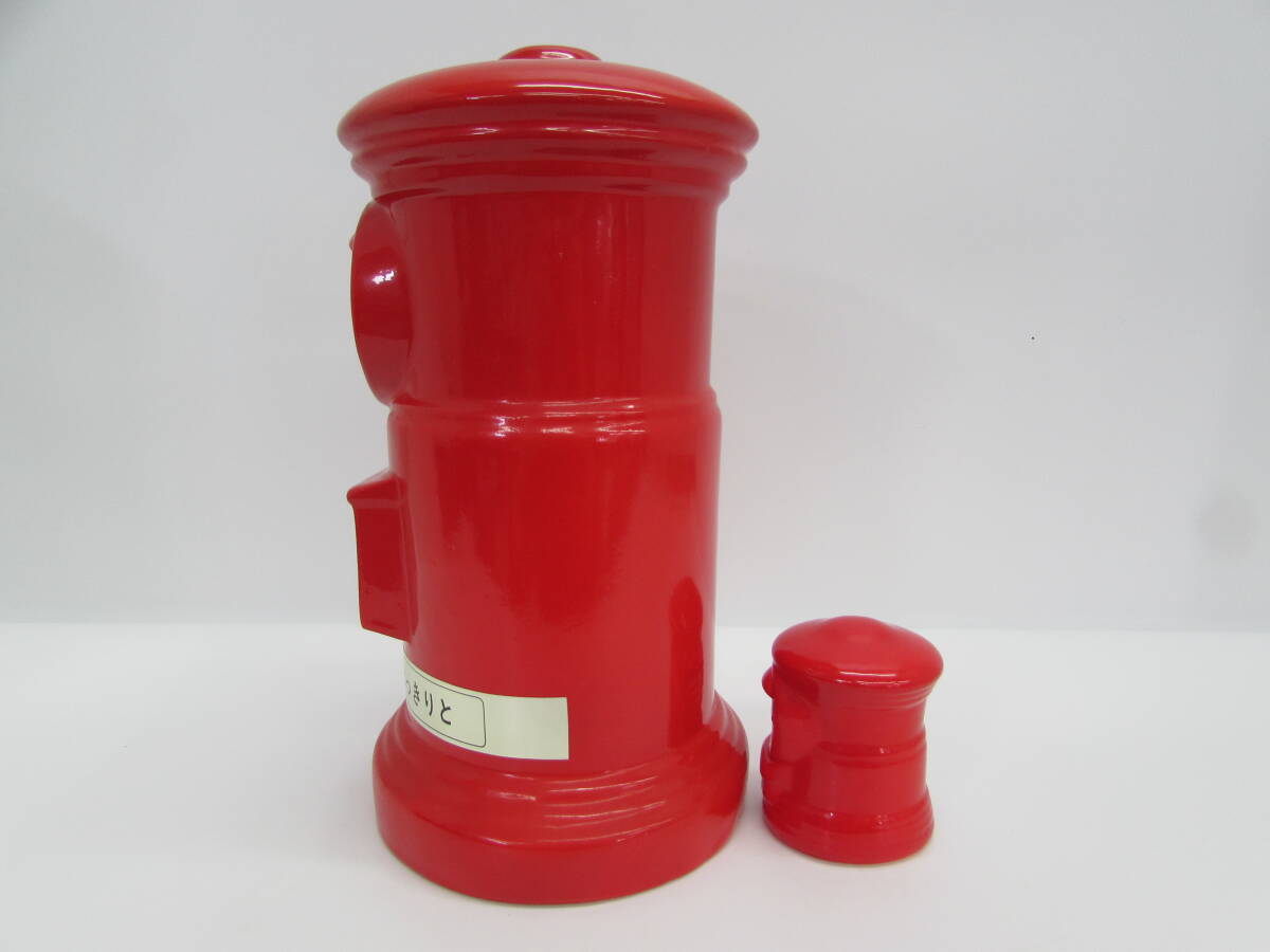 郵便 ポスト型 貯金箱 陶器製 赤 レッド 大小2点セット 和風 インテリア オブジェ 置物 飾り物 雑貨 大/高さ27㎝ 小/高さ8㎝ _画像2