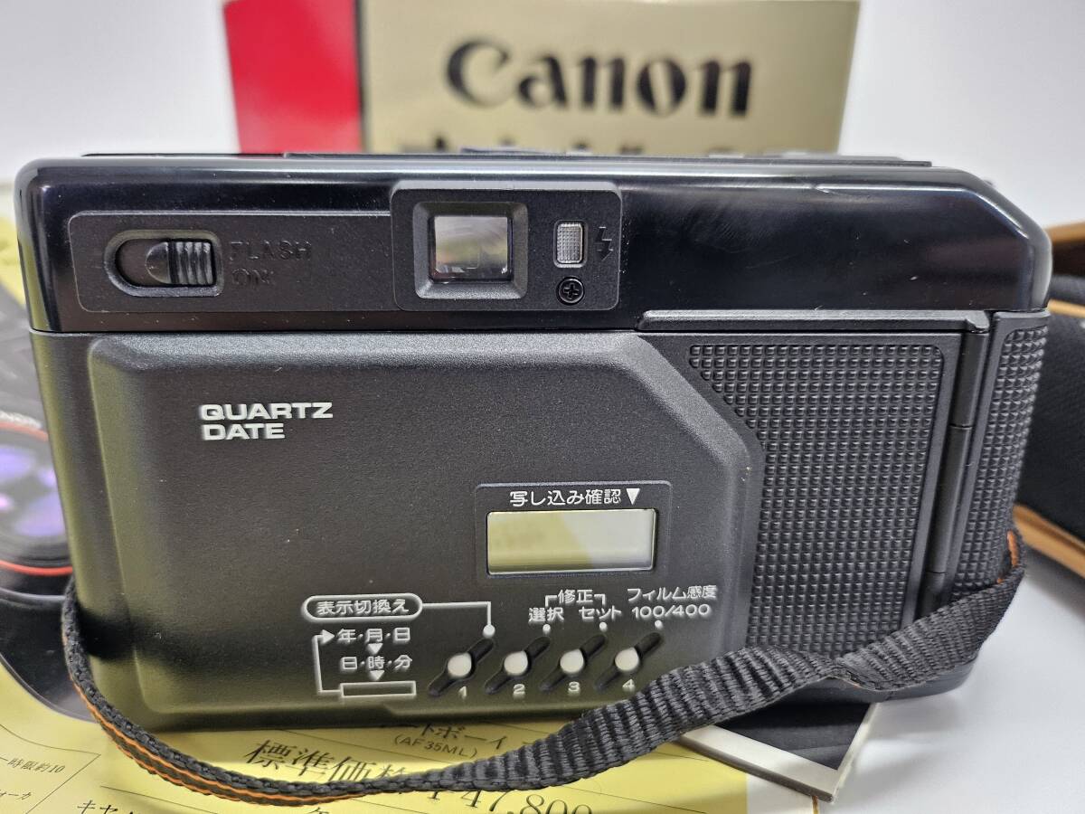  junk Canon Canon Autoboy2 auto Boy 2 QUART ZDATE quartz te-to compact film camera box instructions 