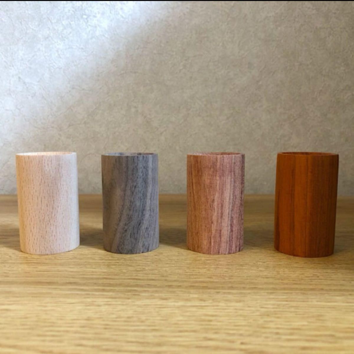 セール☆アロマディッシュ 木製 ウッド アロマディフューザー　4種セット 精油