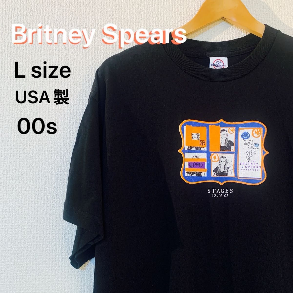 【00's】USA製　Britney Spears Tシャツ　Lサイズ　used