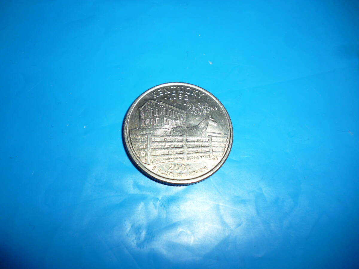 アメリカ クォーター ２５セント硬貨① ケンタッキー州 流通品の画像1
