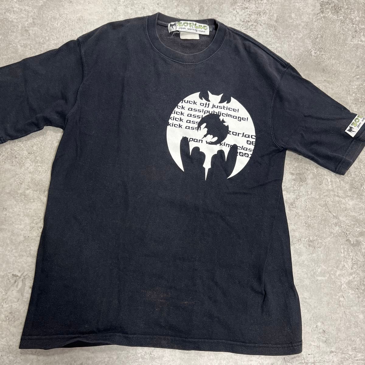 古着 ZORLAC ゾーラック メンズ 半袖Tシャツ Lサイズ ブラック 古着 ZORLAC ゾーラック メンズ 半袖Tシャツ Lサイズ ブラック