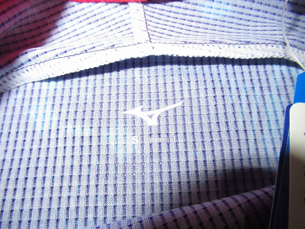 * Mizuno * новый товар женский S настольный теннис игра рубашка JTTA дайвер City графика Olympic Япония представитель голубой dry обвес поток 