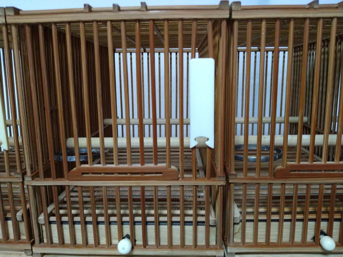  bird cage bird . bamboo skill meji low g chair Showa Retro antique bamboo product gauge boy era 