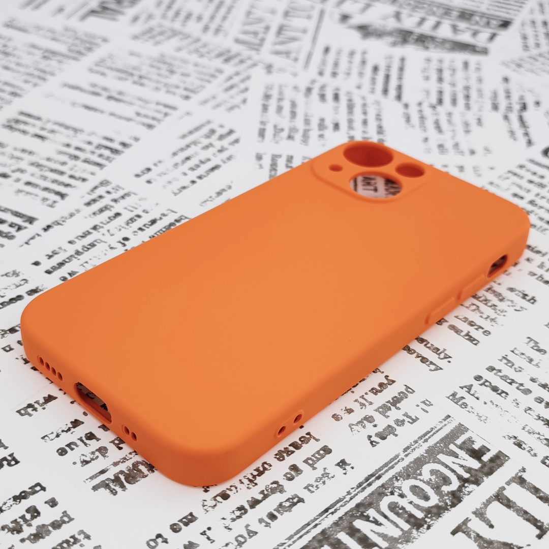 * iPhone 13mini silicon case [04] orange (5)