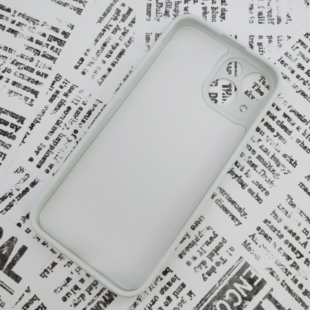 * iPhone 13mini silicon case [05] white (5)