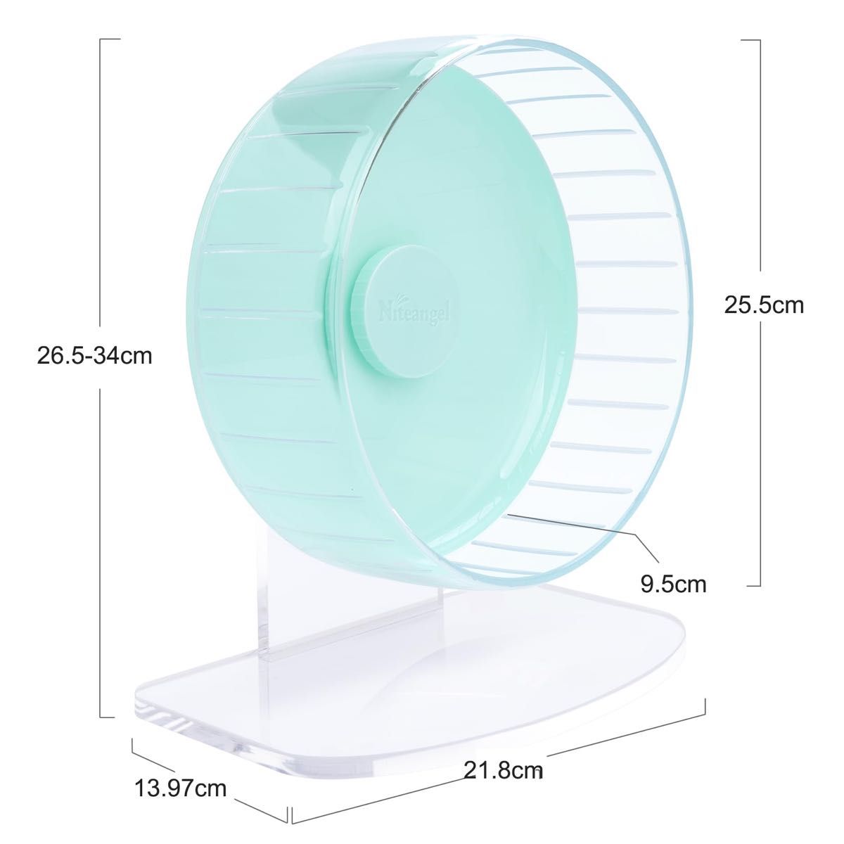 Niteangel 超静かなハムスターの車輪 ハムスター静音走行車輪 グリーン
