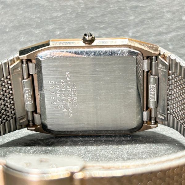1970年代製 SEIKO セイコー DOLCE ドルチェ 9521-5110 腕時計 クオーツ アナログ ゴールド 諏訪精工舎 ステンレススチール 新品電池交換済の画像8