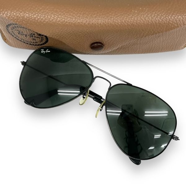 Ray-Ban レイバン サングラス 眼鏡 アイウェア ファッション ブランド ティアドロップ RB3025 アビエーター AVIATOR グリーン ケース付きの画像1