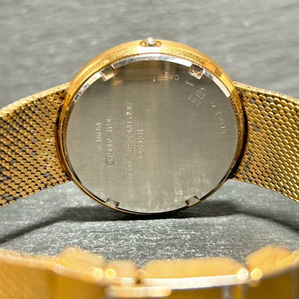 1970年代製 SEIKO セイコー QUARTZ クオーツ 9641-7000 腕時計 クオーツ アナログ ゴールド ステンレススチール ラウンド 亀戸製 メンズの画像8