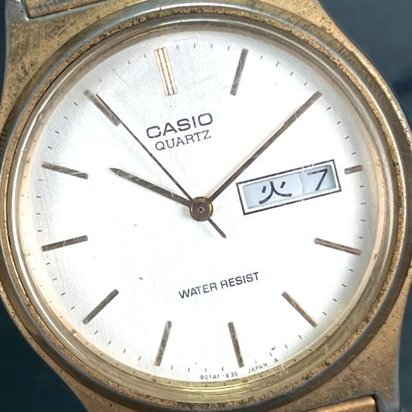 CASIO カシオ MQ-514 腕時計 ゴールド クオーツ ステンレススチール ３針 デイデイトカレンダー メンズ 新品電池交換済み 動作確認済みの画像1